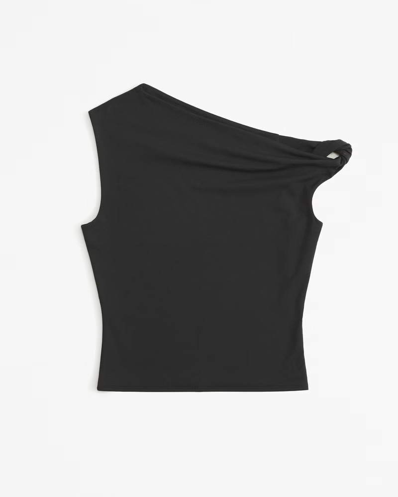 Women's Asymmetrical Cotton-Modal Twist Top | Women's Tops | Abercrombie.com | Abercrombie & Fitch (US)