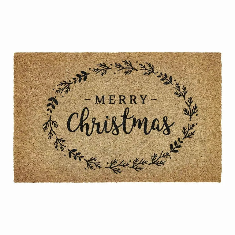 My Texas House Merry Christmas Natural Coir Holiday Outdoor Doormat, 30" x 48" | Walmart (US)
