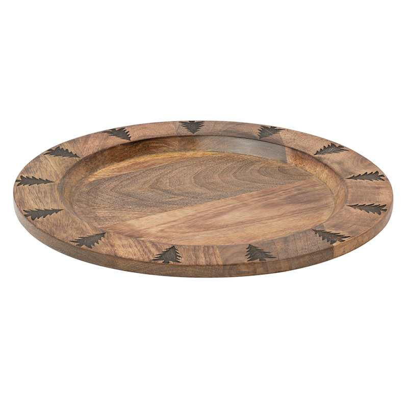 Wooden Tree Charger Plate, 12" | At Home