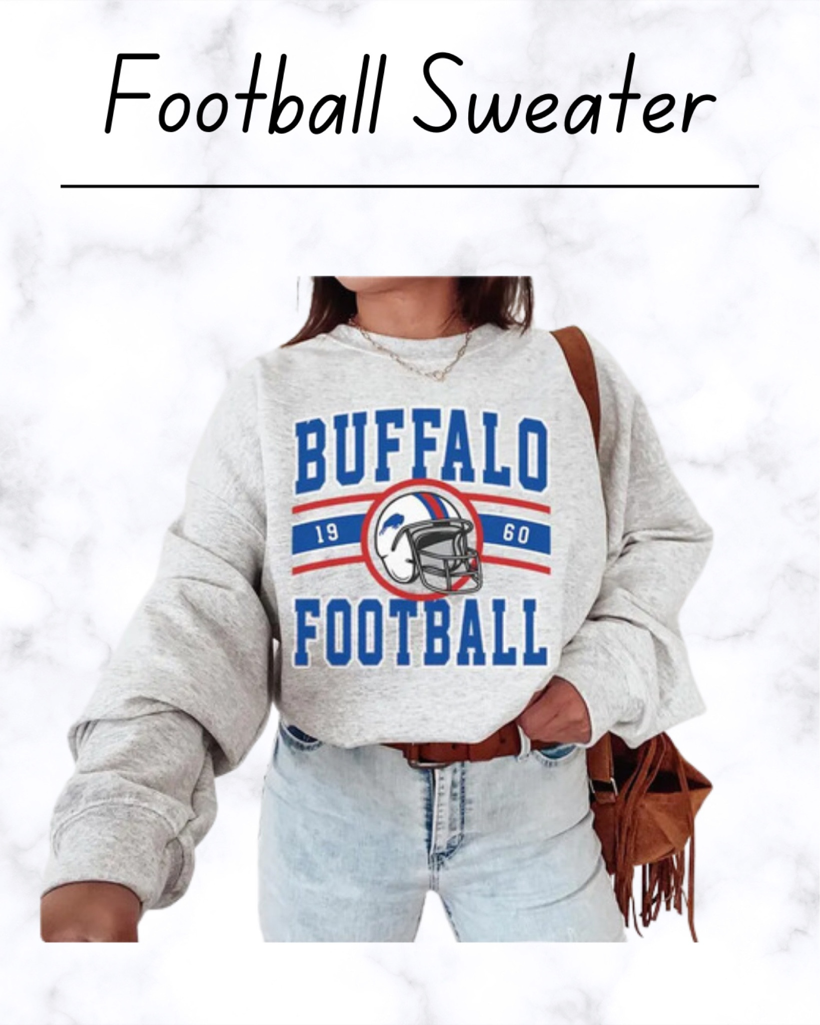Check out this football sweater on Etsy

NFL sweatshirt, nfl sweater, football sweatshirt, football game day outfit, football outfit, football jersey, football game, football shirt, football game day, football party, fashion, Buffalo Bills 

#LTKgiftguide #LTKautumn #LTKstyletip