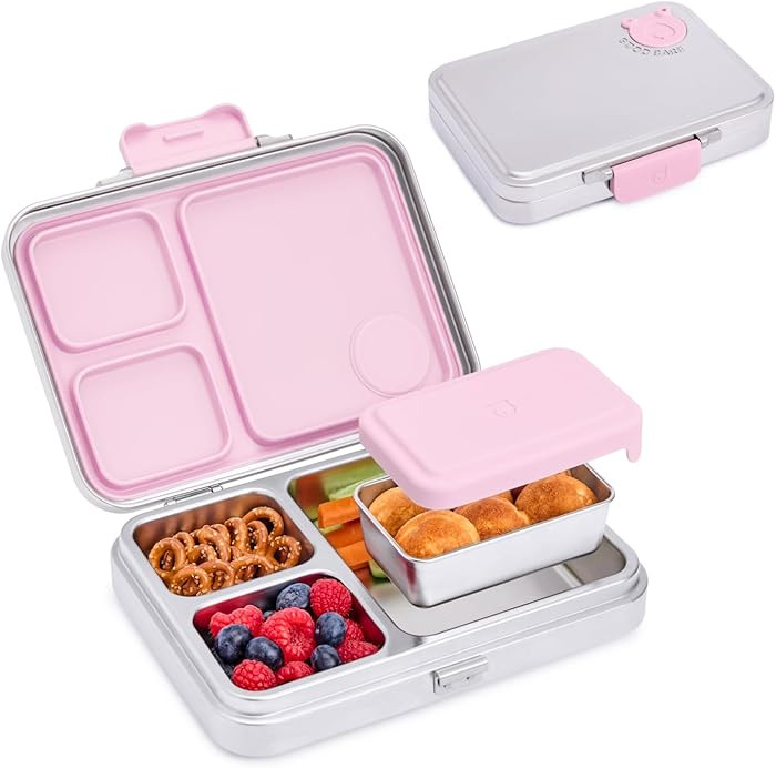 Good Bare Stainless Steel Leakproof Bento Lunch Box - Metal food containers with lids, for kids &... | Amazon (US)