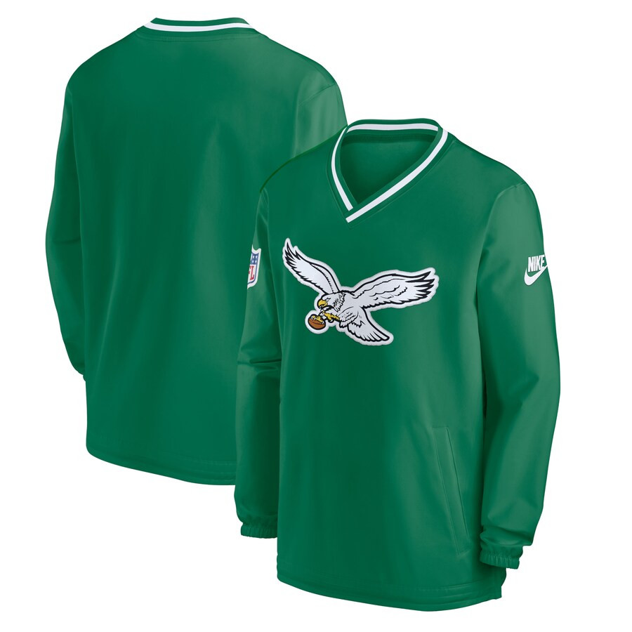 Philadelphia Eagles Nike Sideline Alternate V-Neck Pullover Windbreaker - Green | Fanatics
