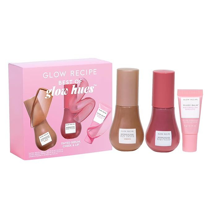 Glow Recipe Best of Glow Hues Kit - Travel Size Hue Drops Sun Glow, Full Size Dewy Flush Blush & ... | Amazon (US)