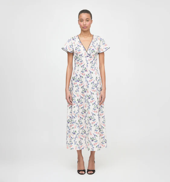 The Brie Dress - Scallop Bow Chintz Pink | Hill House Home US