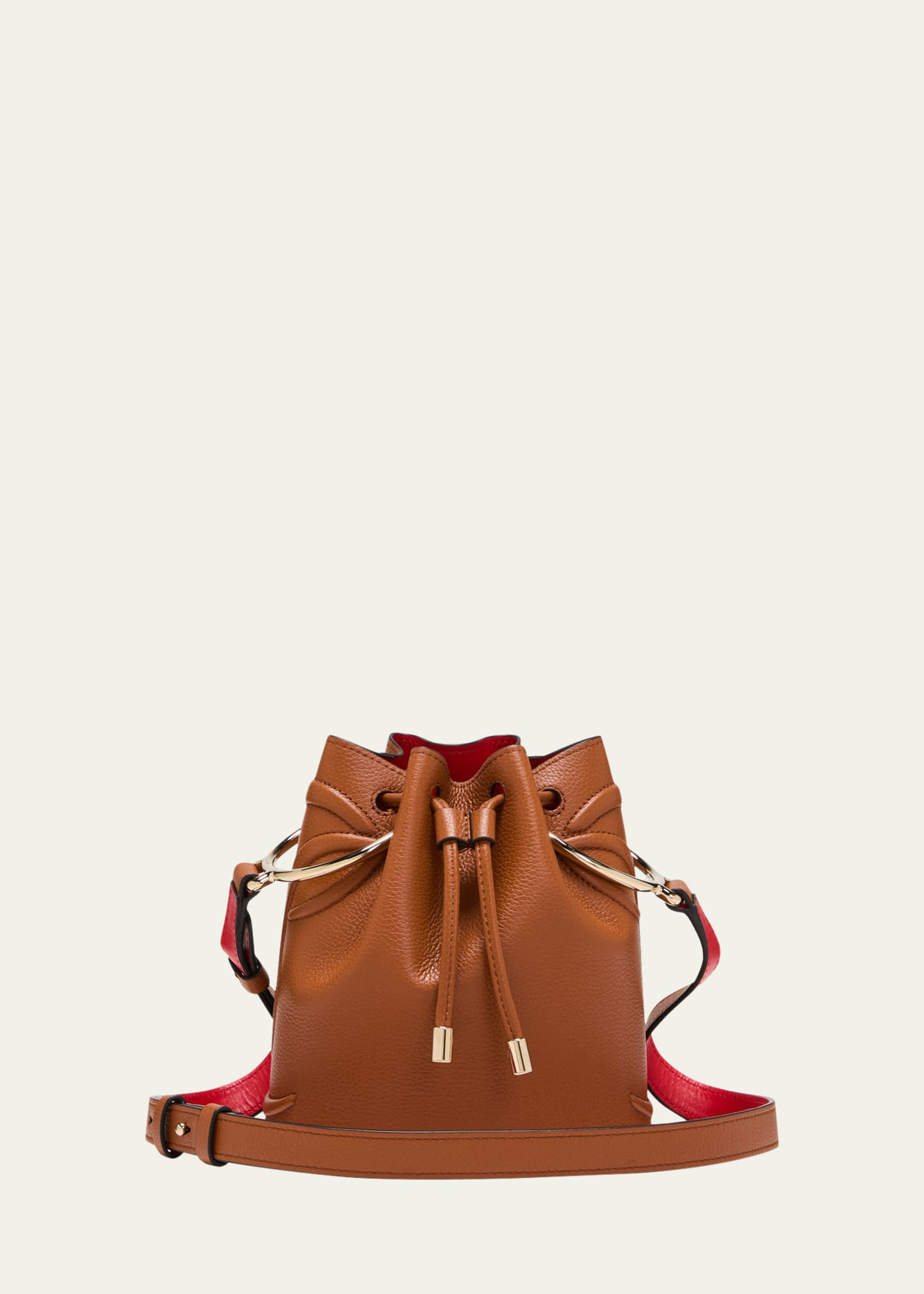 Christian Louboutin By My Side Logo Leather Bucket Bag | Bergdorf Goodman