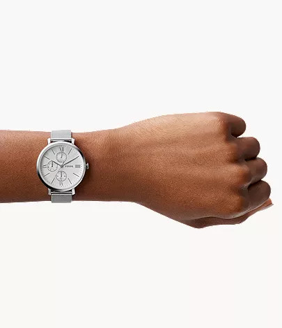 Jacqueline Multifunction Stainless Steel Mesh Watch | Fossil (US)