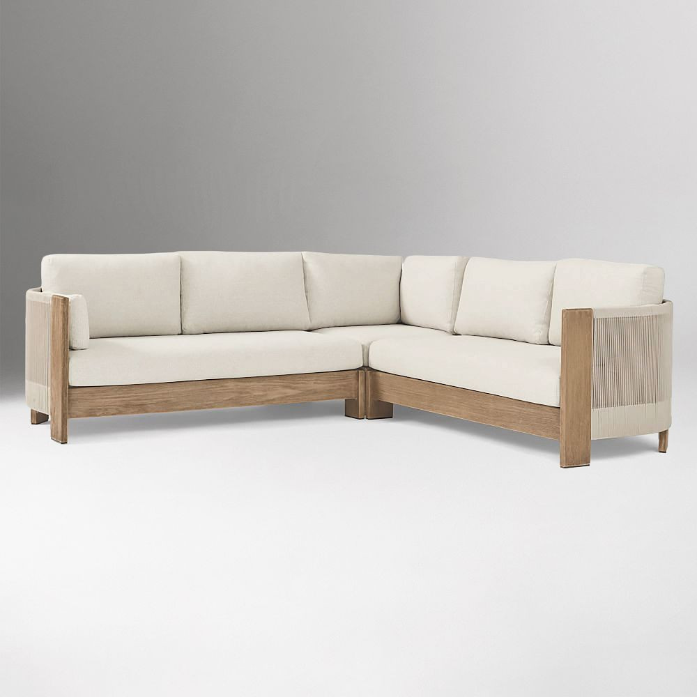 Porto Outdoor 3-Piece L-Shaped Sectional (100") | West Elm (US)