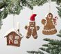 Felted Gingerbread Ornaments, Set Of 3 | Pottery Barn Kids