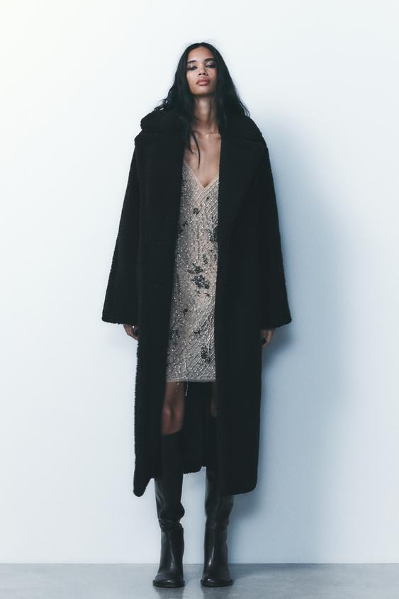 LONG FLEECE COAT | Zara US