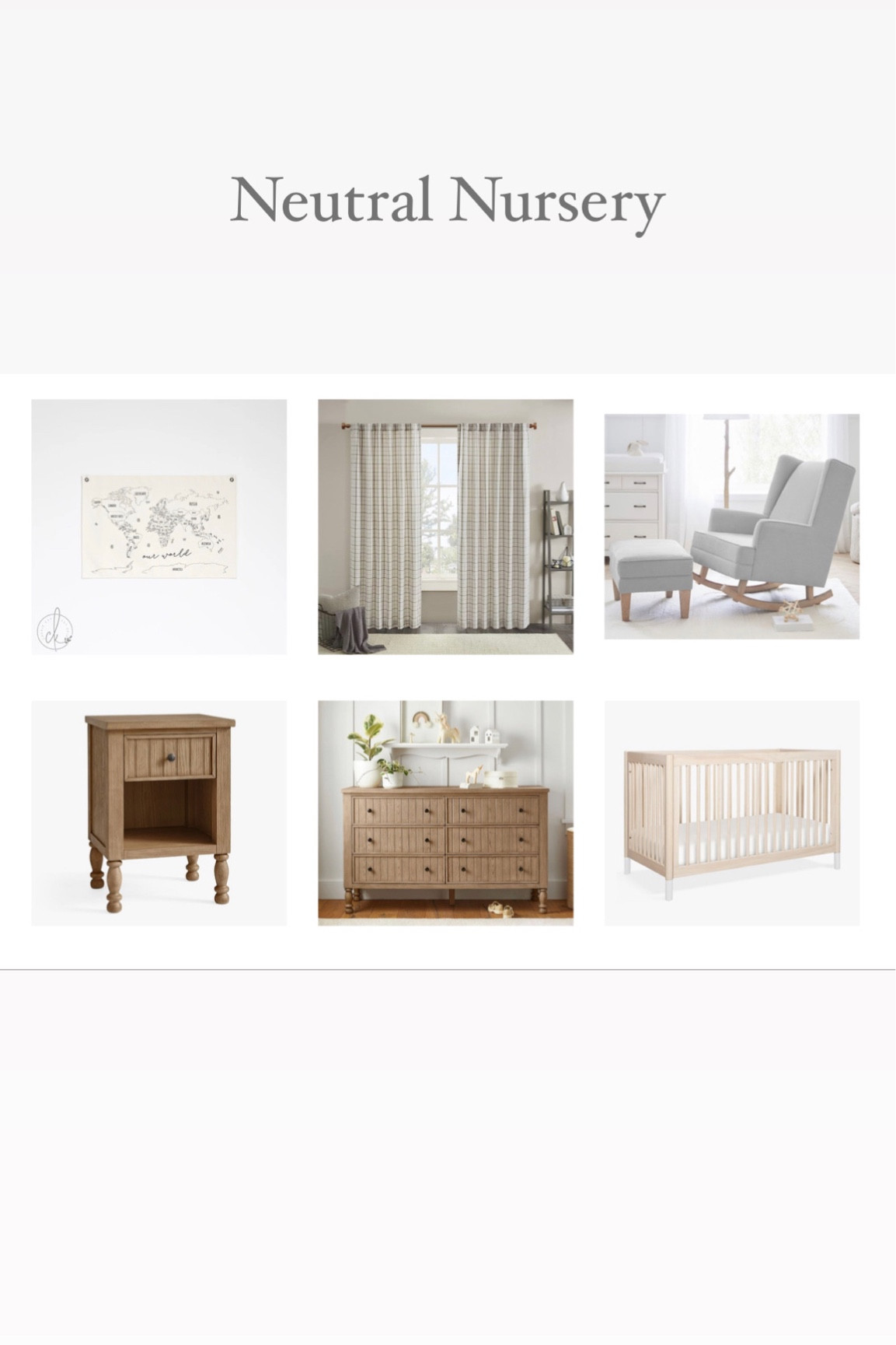 Going with neutrals, seadrift wood, cozy plaid for Baby 3’s nursery. Obsessed with the world map for over the dresser 

#LTKbump #LTKunder50 #LTKbaby