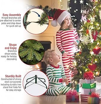 National Tree Company Artificial Full Christmas Tree, Green, Dunhill Fir, Includes Stand, 9 Feet | Amazon (US)