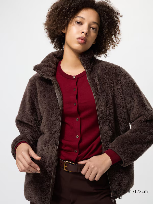 Fluffy Yarn Fleece Full-Zip Jacket | UNIQLO (UK)