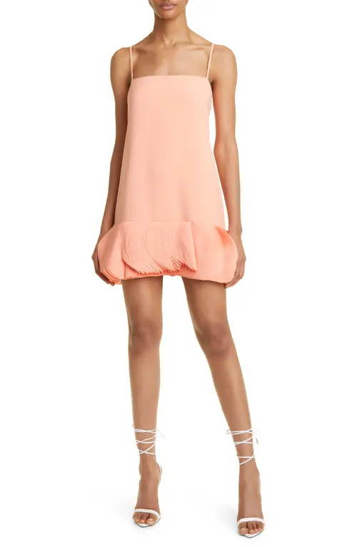 ALEXIS Yuri Ruffle Hem Shift Minidress in Persian Peach at Nordstrom, Size Small | Nordstrom