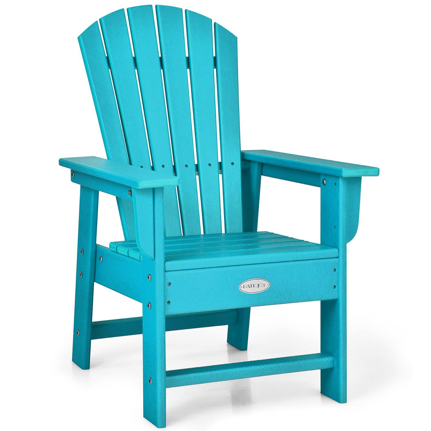 Costway - Patio Kids' Adirondack Chair Seat Weather Resistant for Ages 3-8 - Turquoise | Best Buy U.S.