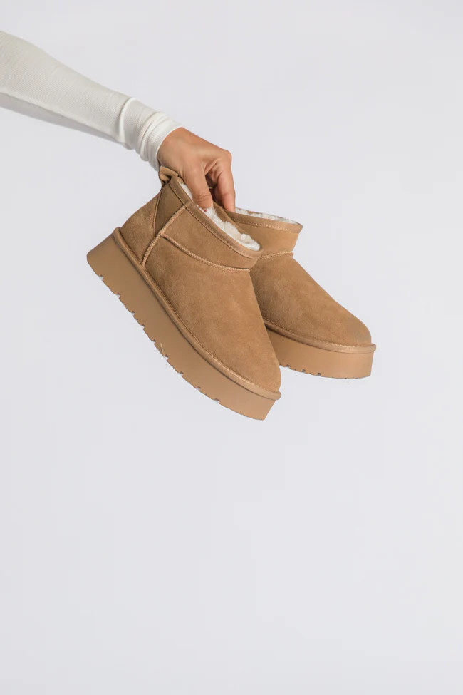 Georgia Chestnut Platform Mini Boot | Pink Lily