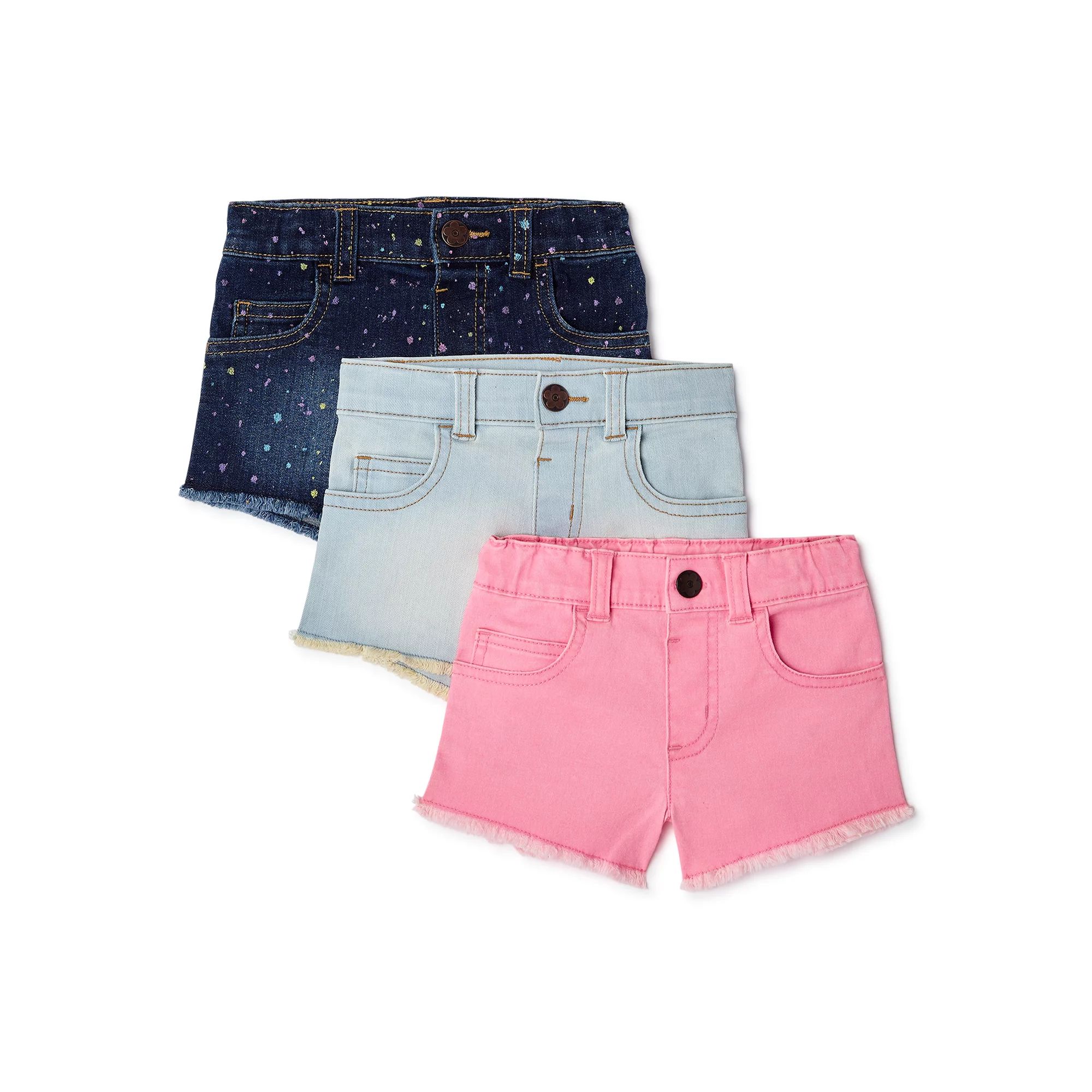 Garanimals Baby & Toddler Girls Denim Shorts, 3-Pack, Sizes, 12M-5T | Walmart (US)