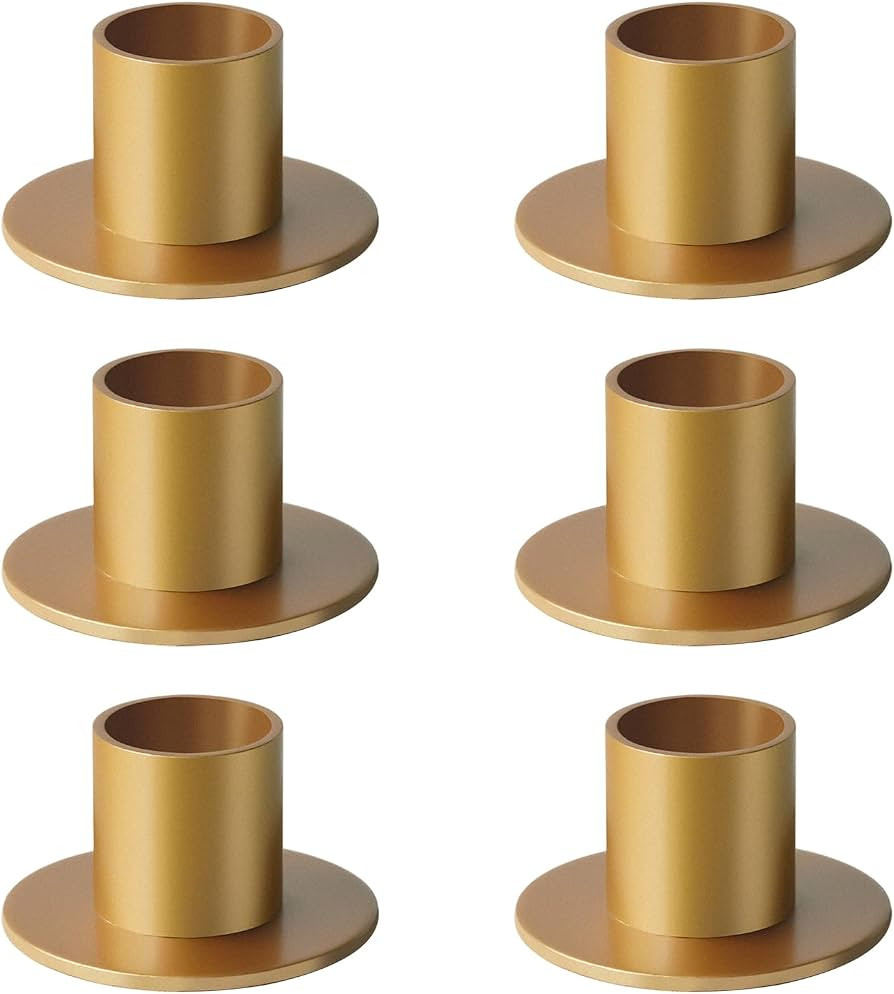 Metal Taper Candle Holders Set - 2"\u00d71" Elegant Candlestick Centerpieces for Table Decor, Wed... | Amazon (US)