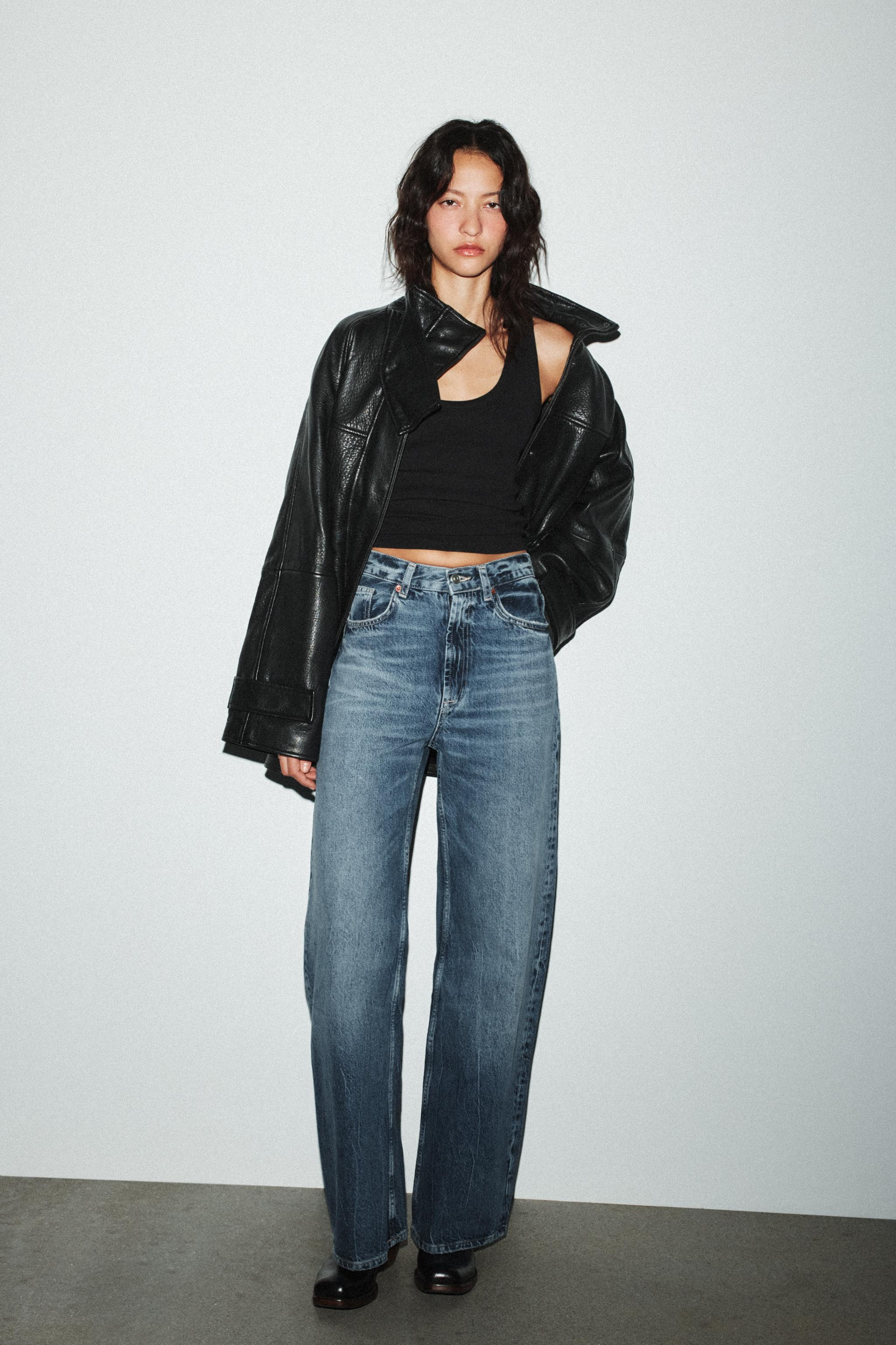 TRF EXTRA WIDE-LEG HIGH-WAIST JEANS | Zara US