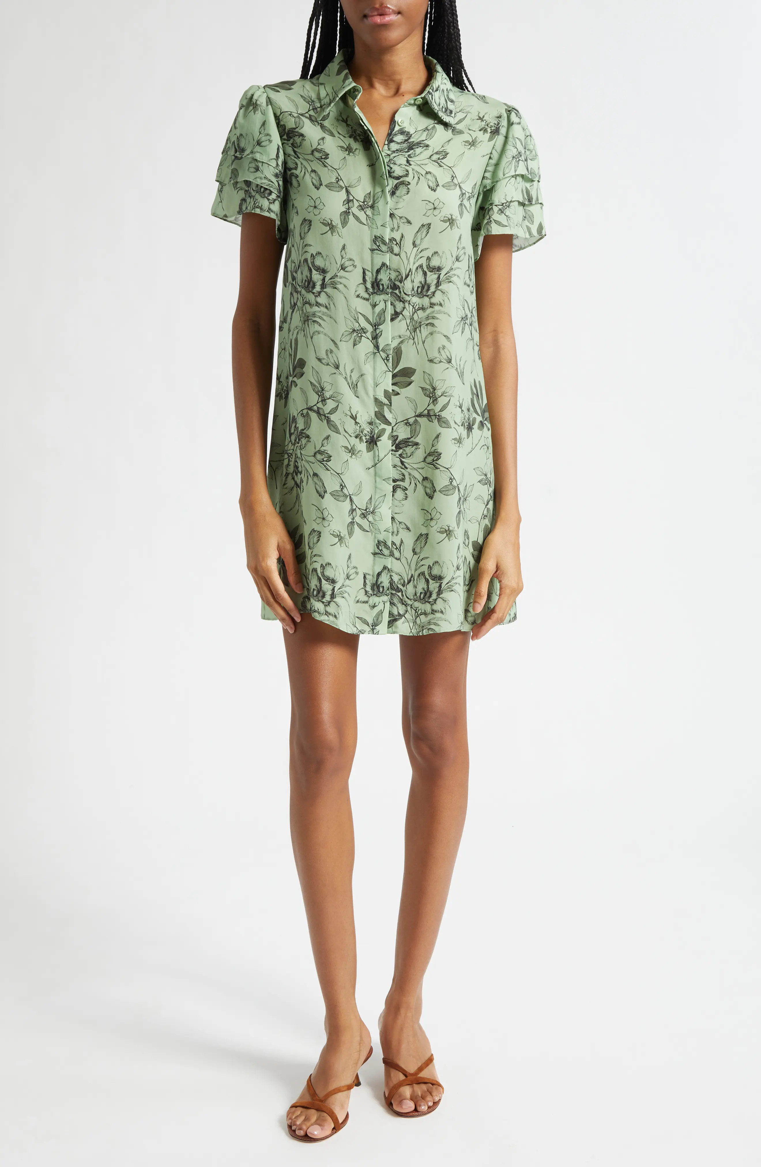 Jem Floral Short Sleeve Shirtdress (Women) | Nordstrom | Nordstrom