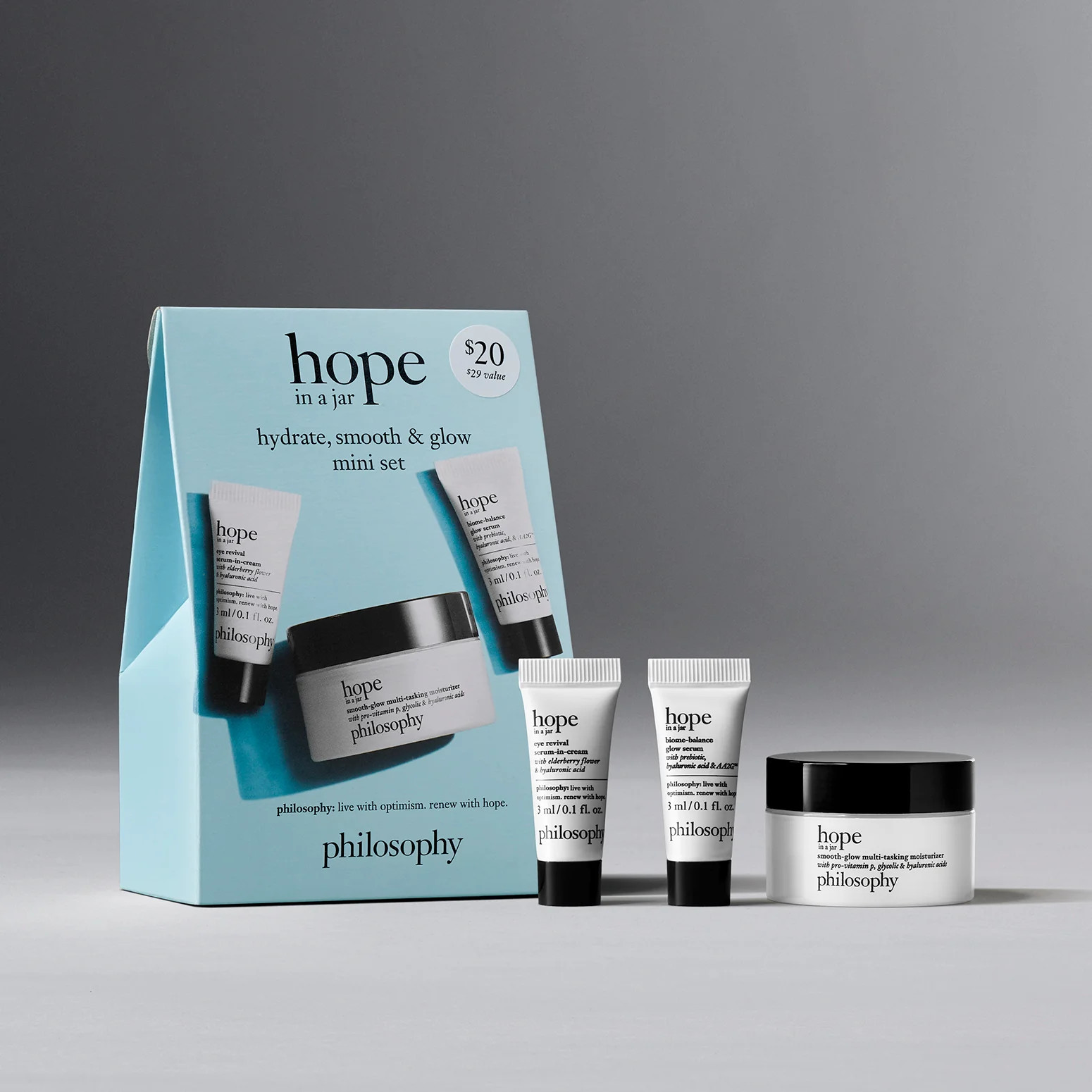 hydrate, smooth & glow mini set | Philosophy