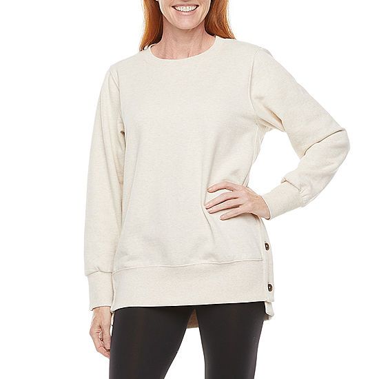 St. John's Bay Womens Crew Neck Long Sleeve Tunic Top | JCPenney