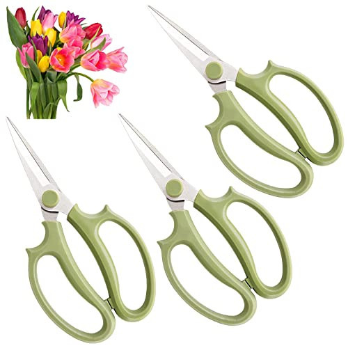 3Pcs Garden Flower Scissors,Floral Scissors Pruning Shears,Stainless Steel Flower Scissors with Comfortable Grip Handles,Premium Garden Clippers for Flower Arrangement,Gardening Tool | Amazon (US)