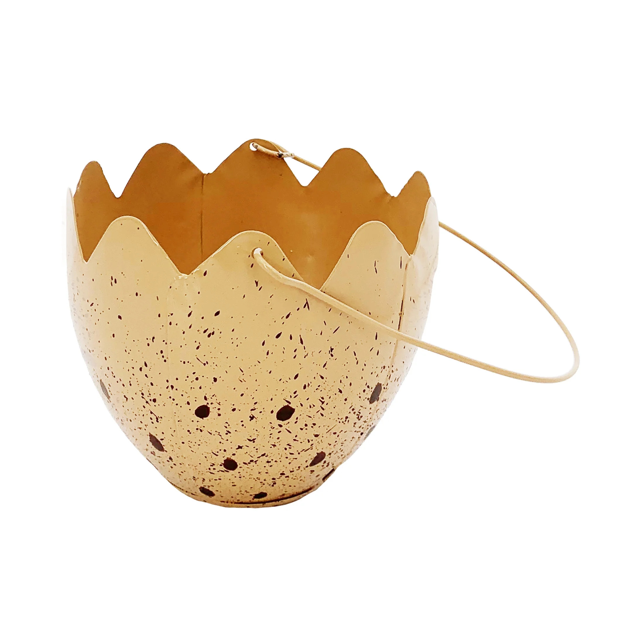 Way to Celebrate Easter Speckled Brown Egg 8" Metal Bucket Decoration | Walmart (US)