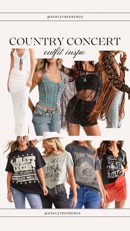 Country concert outfit inspo 🤠🎸🎫 
Music festival outfits, summer outfit, concert style, Stage Coach, festival fashion, fringe, denim, graphic tees 

#LTKSeasonal #LTKFestival #LTKstyletip