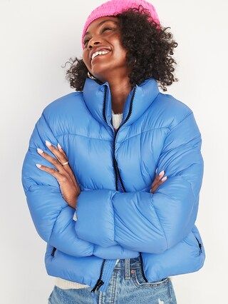 Water-Resistant Frost Free Short Puffer Jacket for Women | Old Navy (US)