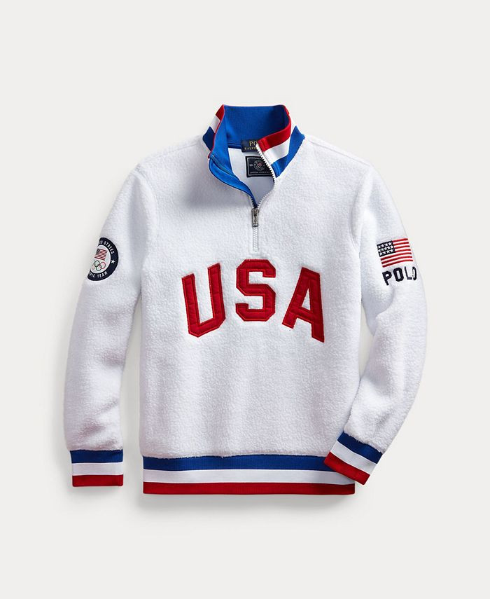 Polo Ralph Lauren Big Boys Team USA Pile Fleece Pullover & Reviews - Sweaters - Kids - Macy's | Macys (US)