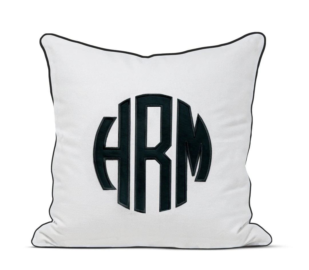 Applique Monogram Pillow Cover, Kids Room Pillow Cover, Personalized Appliqué Cushion Cover, Nur... | Etsy (US)