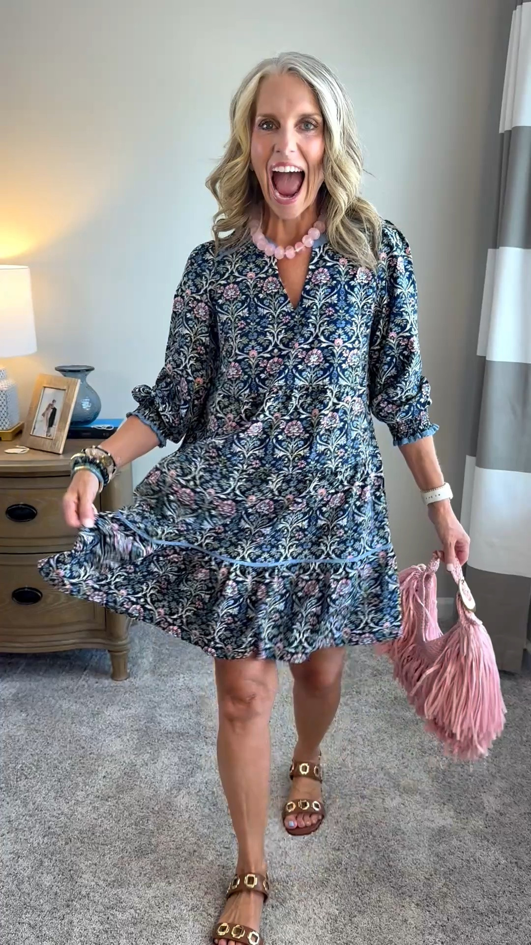 Sooo cute and the perfect lightweight late summer/early fall dress. Great for teachers or busy moms/mimis. Wearong small

#LTKgrwm #LTKdayinmylife #LTKOver40