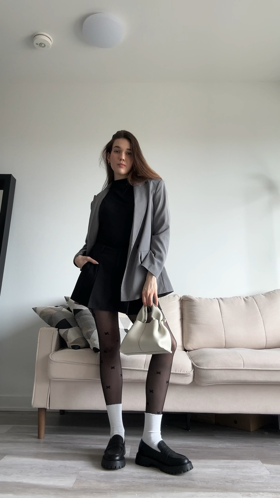 couldn't find some products so I added alternatives! original pieces:

Zara blazer (2735/132)
Call it Spring Loafers 
Wear Betty "You Wish" tights
Polene Paris Purse 

#LTKfindsunder100 #LTKstyletip #LTKworkwear