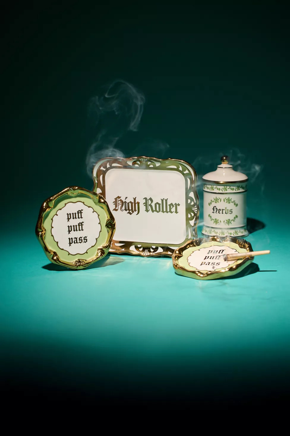 Cosette Ornate Ceramic Rolling Tray | Urban Outfitters (US and RoW)