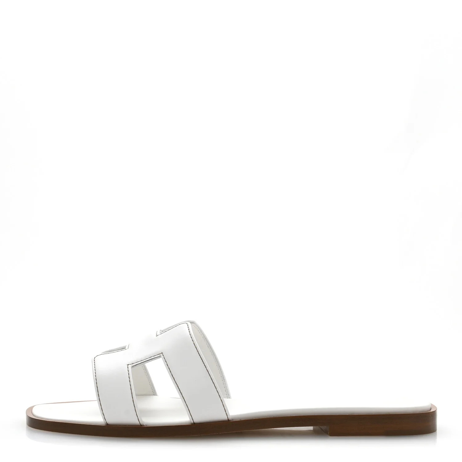HERMES Box Calfskin Oran Sandals 36.5 White | FASHIONPHILE | FASHIONPHILE (US)