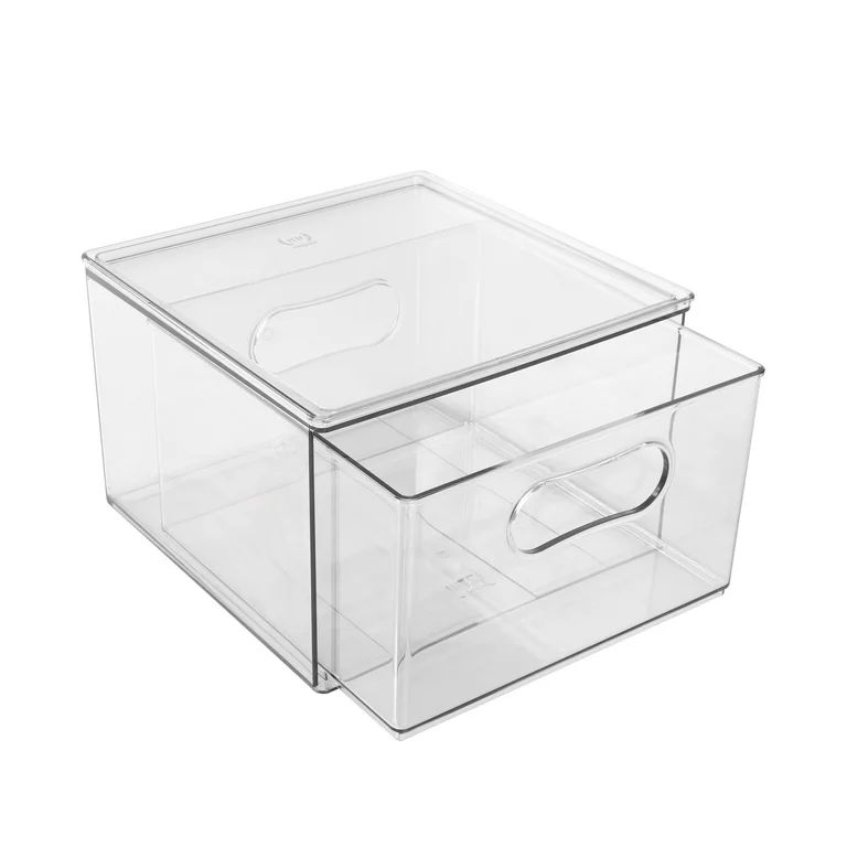 The Home Edit Everything Large Drawer Clear Plastic Storage Bin, Cabinet Organizer, 10" x 10" x 6... | Walmart (US)