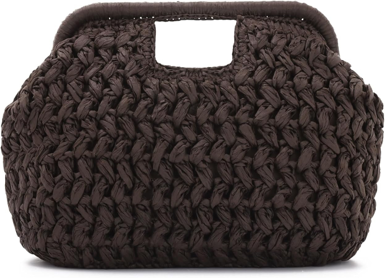 Emprier Straw Clutch Purses for Women Dumpling Bag Summer Beach Woven Handbag | Amazon (US)