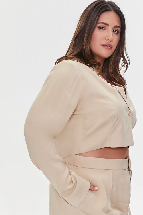 Plus Size Cropped Blazer | Forever 21 | Forever 21 (US)