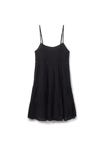 CALZEDONIA Woman's Short Ruffle Dress in Black, Size S | Amazon (US)