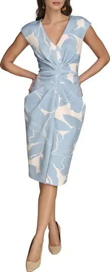 Donna Karan New York Center Ruched Floral Dress | Nordstrom | Nordstrom