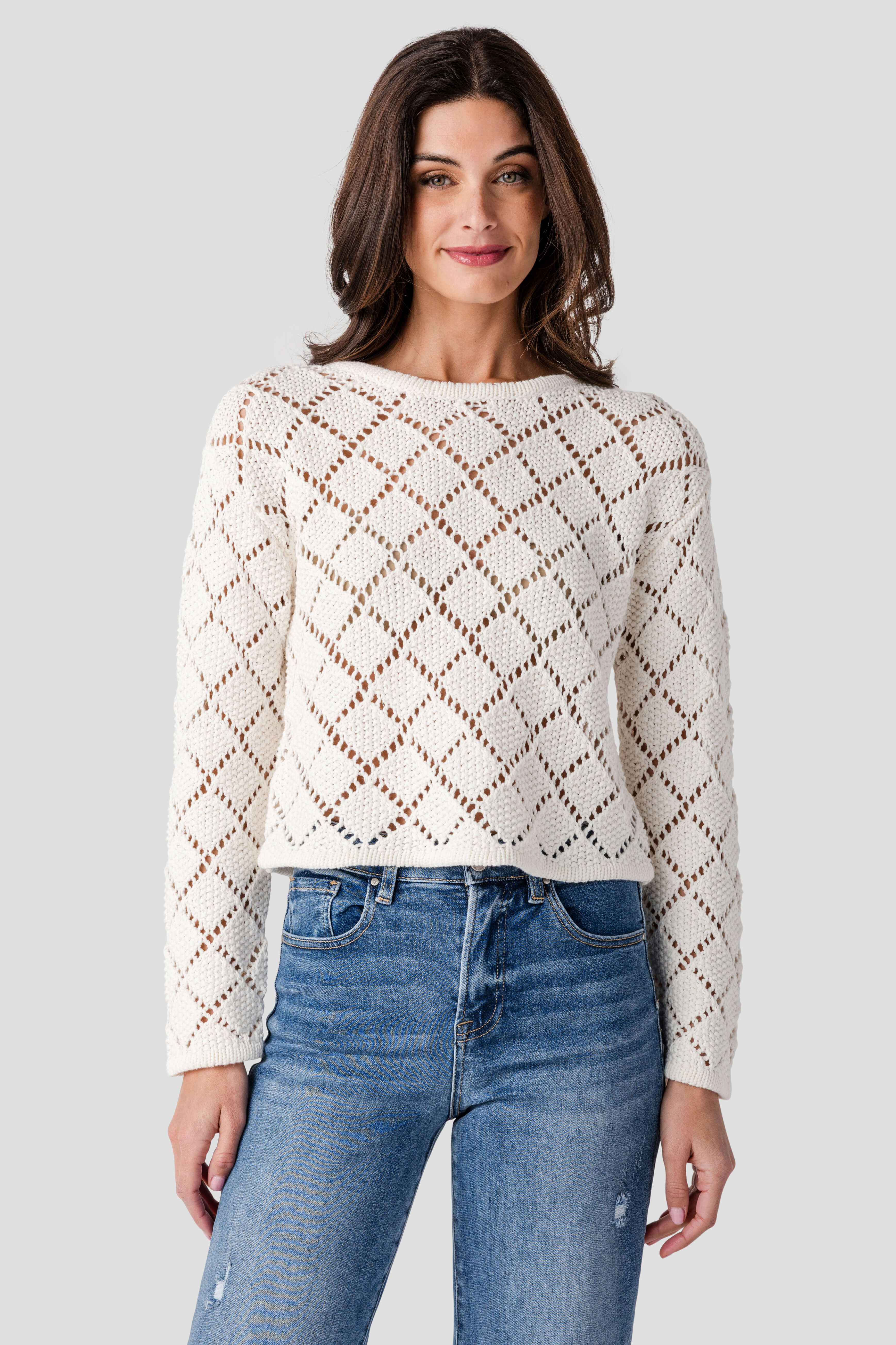 Z Supply Hullen Crochet Sweater | Social Threads
