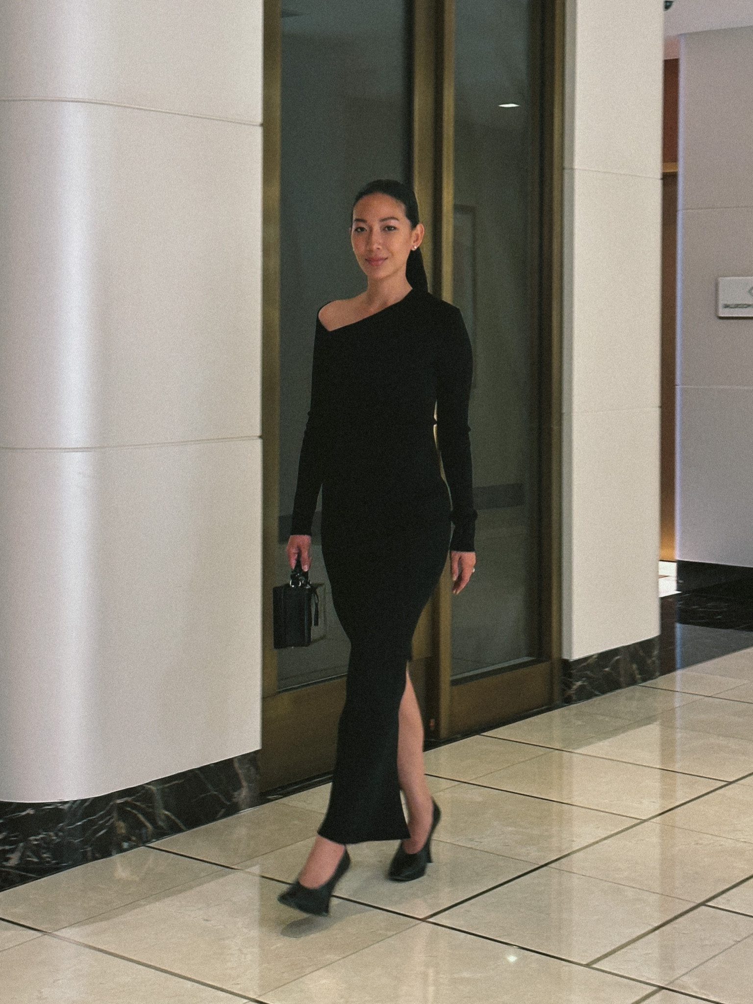 Wore this The Row dress for date night and it's on sale right now. It's made of stretch-crepe fabric that holds you in and gives a slim fit, so it's very flattering and sexy, making this a worthwhile investment for your wardrobe. A sexy black dress will never go out of style! 

#LTKfit #LTKstyletip #LTKFind