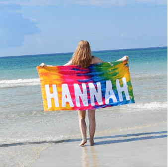 TIE DYE PERSONALIZED PREMIUM TOWEL | Highway 3