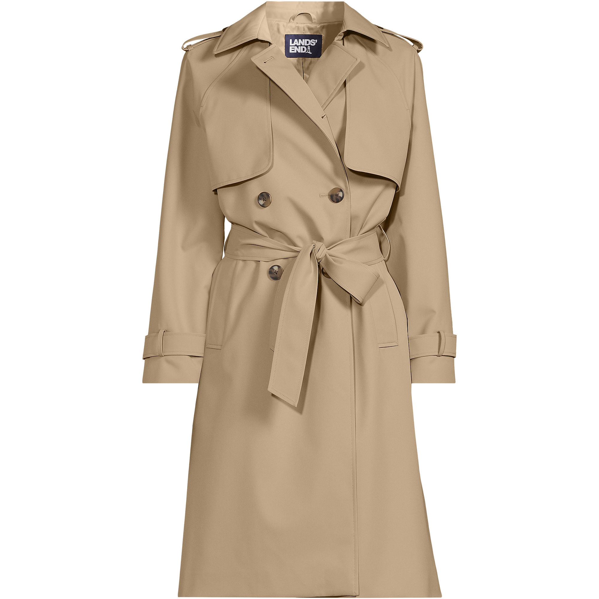 Women's Plus Size Squall Waterproof Modern Trench Raincoat | Lands' End (US)