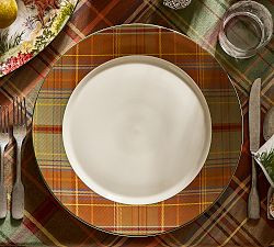 Woodrow Plaid Stoneware Chargers - Set of 4 | Pottery Barn (US)