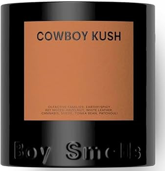Boy Smells Cowboy Kush Scented Candles for Men and Women - Soy, Coconut Wax Candle Blend - Aromatic Candles for Home with Suede, Saffron and Patchouli | Amazon (US)