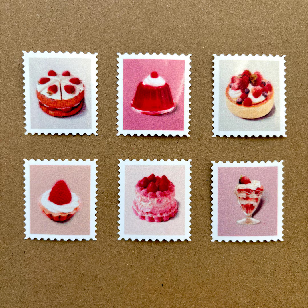 Vintage Strawberry Dessert Stamp Stickers Waterproof, Cute Sticker, Laptop, Strawberries, Journal... | Etsy (US)