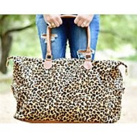 SALELeopard Overnight Bag Weekender Getaway Vacation Honeymoon Luggage Purse Handbag Gift Easter basket stuffers | Etsy (US)