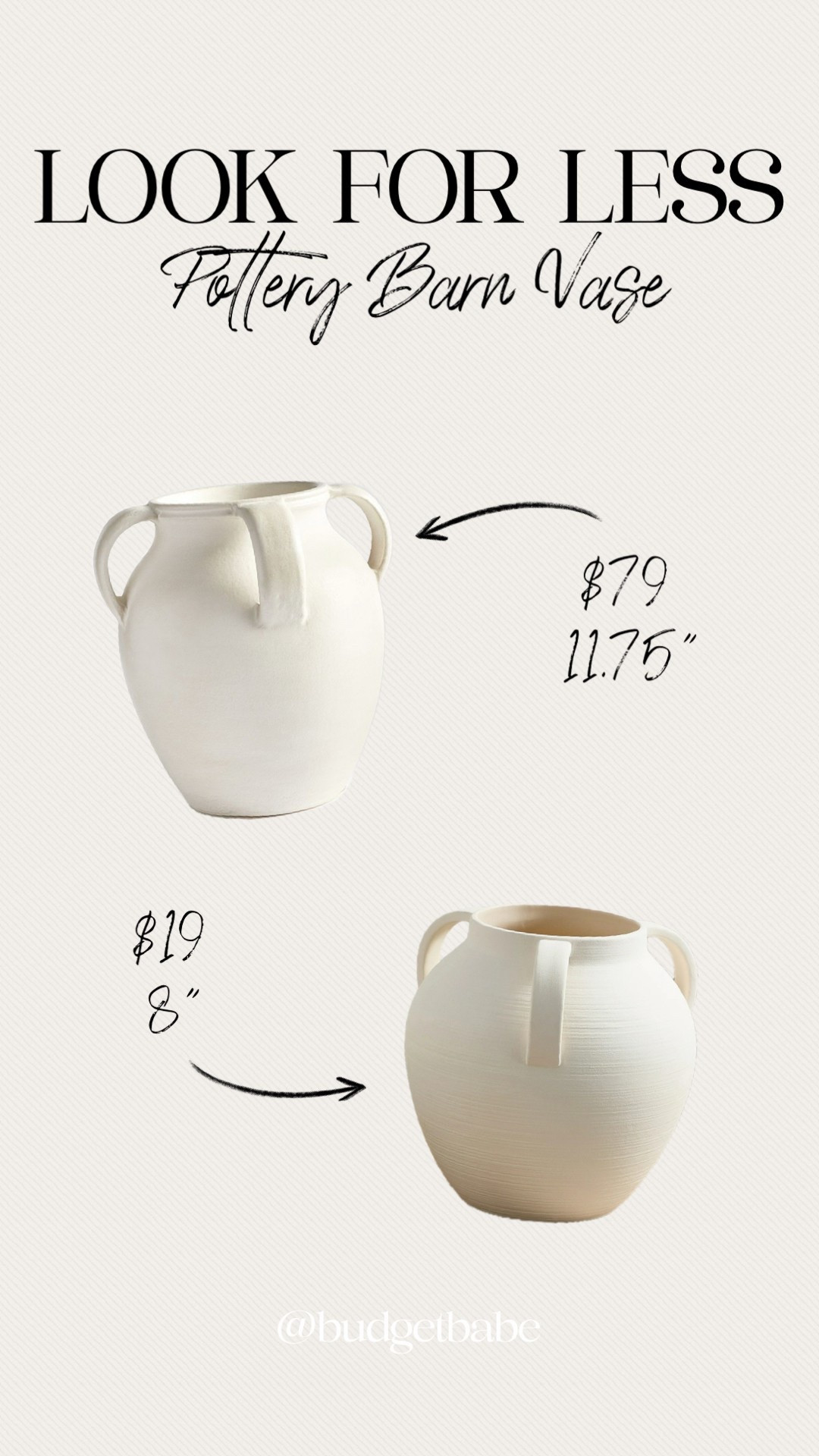 Walmart has a great affordable look for less pot if you love Pottery Barn’s “Joshua” triple handle ceramic vase collection. Note the difference in sizing. #lookalike

#LTKHome #LTKFindsUnder50