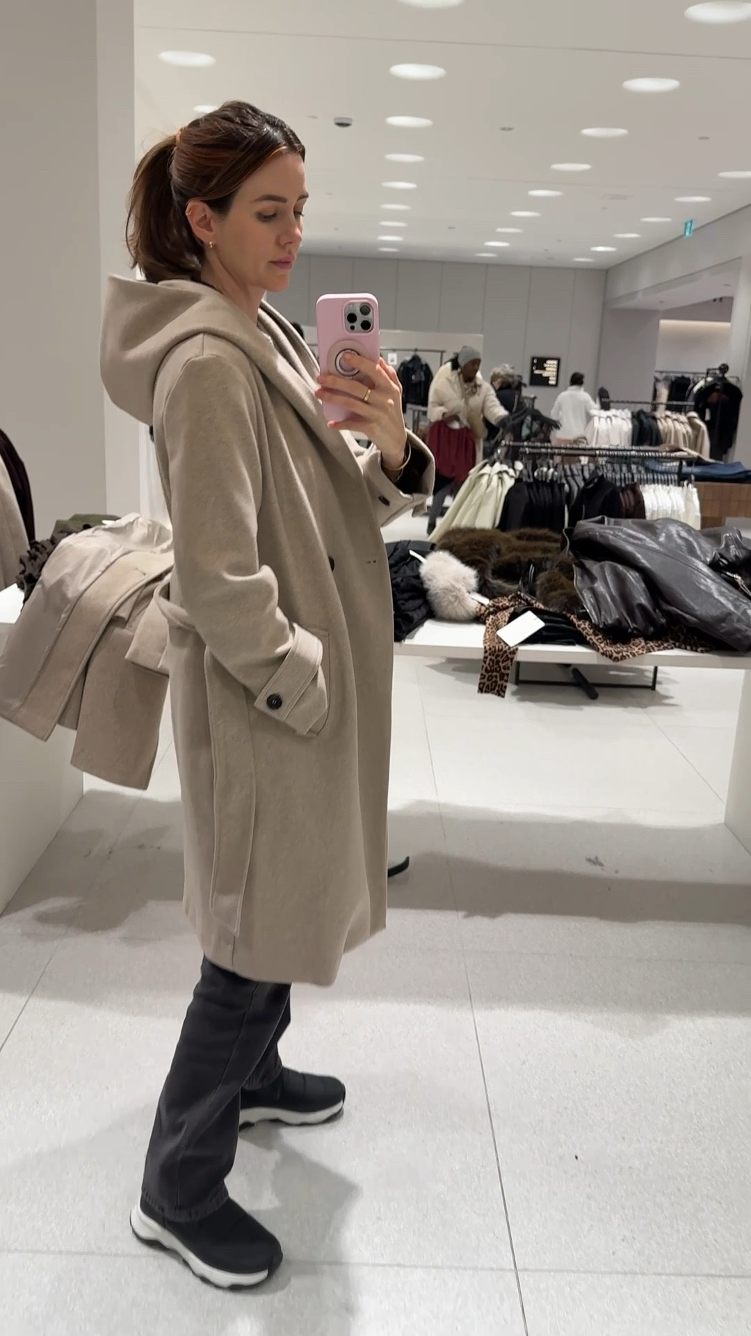 Trying on this Zara winter coat! It’s very slouchy and comfortable. The hood at the back makes it feel very casual. It’s nice to have the option to tie the coat in the middle to be more form fitting. #zarajacket #winterwear #casual #everydaywear

#LTKcanada #LTKworkwear #LTKwinter